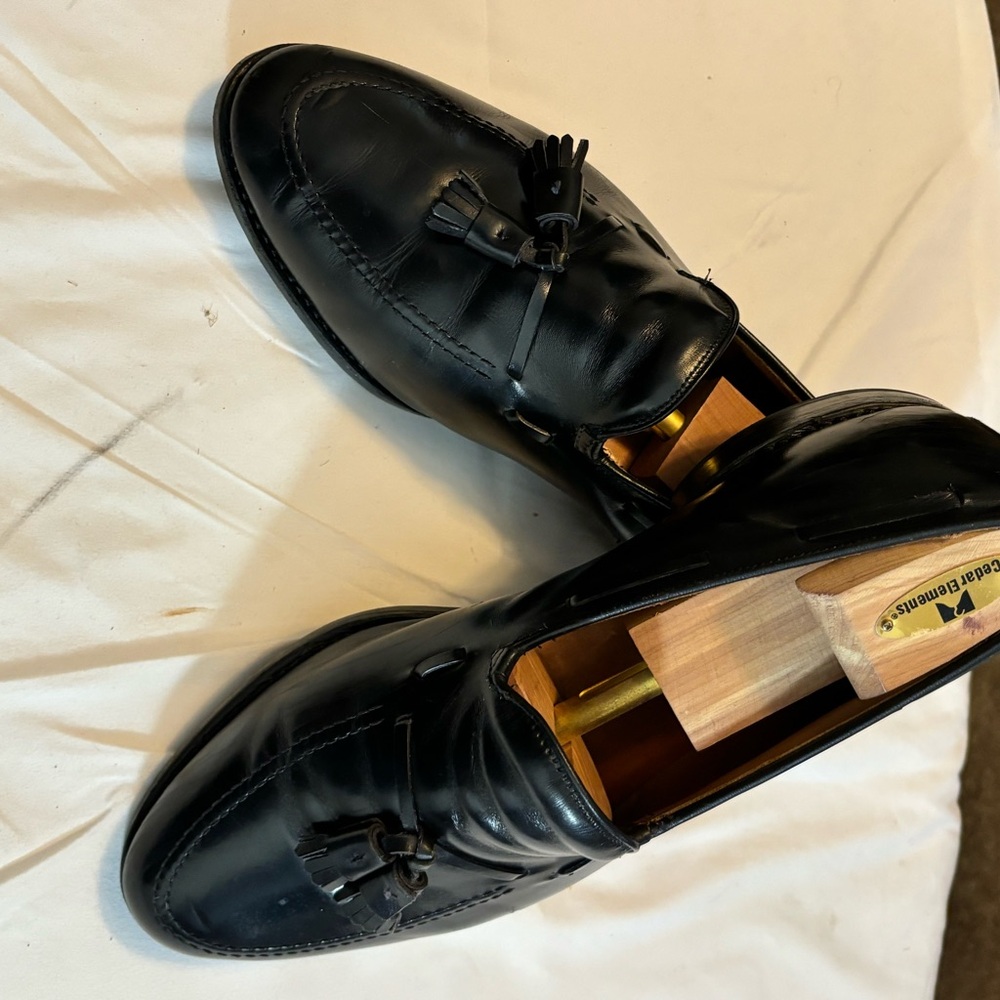 Allen Edmonds Grayson Black Leather Loafers 12eee
